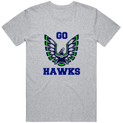 Men's Go Hawks Seattle 12th Man Football Fan T Shirt Men's Go Hawks Seattle 12th Man Football Fan T Shirt