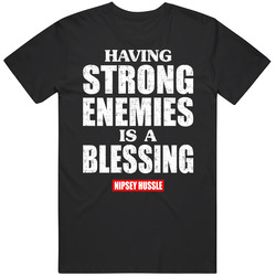 Nipsey Hussle 2 Strong Enemies Black T Shirt
