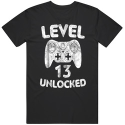 Level 13 Unlocked 13th Video Gamer Birthday Boy Gifts T Shirt