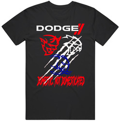 Dodge Demon Hellephant Hellcat Charger Chllenger Claw Marks Domestic Not Domesticated Flag Logo T Shirt