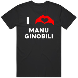I Heart Manu Ginobili San Antonio Basketball Team Fan T Shirt