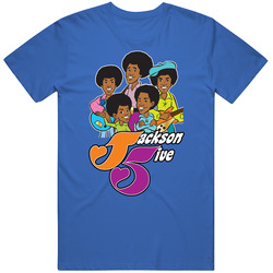 Jackson 5 5ive Five Blue T Shirt