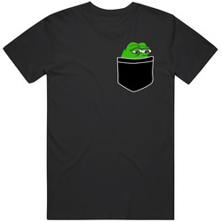 Pepe The Frog Sad Pocket T Shirt Black Internet Meme 4chan Tee T Shirt