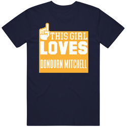 Donovan Mitchell #45 Utah Basketball This Girl Loves Team Fan Sports T Shirt