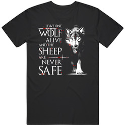 Leave One Wolf Alive Game Of Thrones Arya Stark T-shirt Men's Tee Black T Shirt Leave One Wolf Alive Game Of Thrones Arya Stark T-shirt Men's Tee Black T Shirt