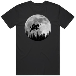 Big Foot Riding A Unicorn Moon T-shirt Sasquatch Bigfoot Believe T Shirt
