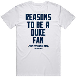 Anti Duke Blue Devils, The No Reasons To Be A Duke Fan T-shirt, Ncaa Gag Gift T Shirt Anti Duke Blue Devils, The No Reasons To Be A Duke Fan T-shirt, Ncaa Gag Gift T Shirt