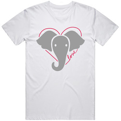 Ellen Degeneres Heart Design Love Elephant T Shirt