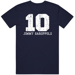 Jimmy Garoppolo #10 Patriots Football Worn Look Sports T Shirt