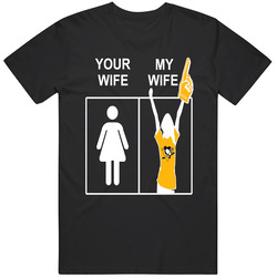Pittsburgh Penguins Men's T Shirt Your Wife My Wife Funny Hockey Apparel T Shirt