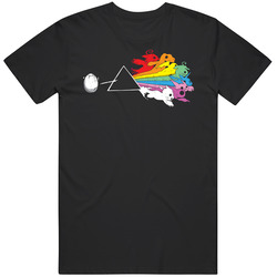 Digimon Pink Floyd Prism Worn Look T Shirt Digimon Pink Floyd Prism Worn Look T Shirt