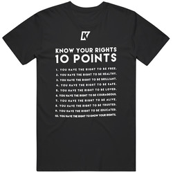 Colin Kaepernick Know Your Rights United We Stand Rally Tee T Shirt