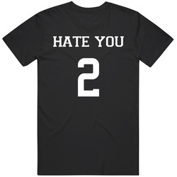 Hate U 2 Black T Shirt