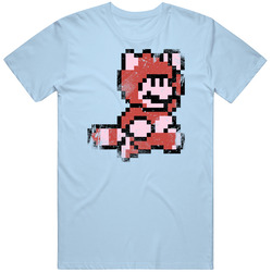 Mario Tanooki Suit 8 Bit Nintendo Grunge T Shirt