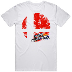 Super Smash Bros Grunge Logo T Shirt