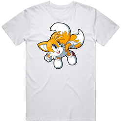 Sonic The Hedgehog - Tails -  White T Shirt