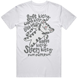 Big Bang Theory Soft Kitty Song Standard Adult White T- S To 5xl T Shirt