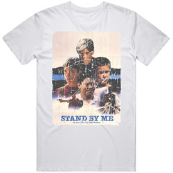 Stand By Me Movie Poster Retro Aged Look T Shirt Stand By Me Movie Poster Retro Aged Look T Shirt
