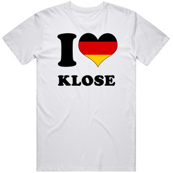 Miroslav Klose Germany Fw I Love Heart Ladies Football Soccer World Cup T Shirt