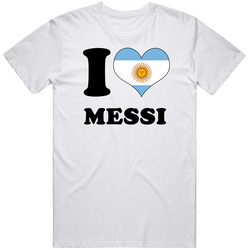 Lionel Messi Argentina Fw I Love Heart Ladies Football Soccer World Cup T Shirt