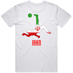 Iran Bicycle Kick World Cup Soccer Football Mens White T Shirt