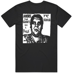 Andre The Giant Vintage Mugshot Legendary Champion Wrestling T Shirt