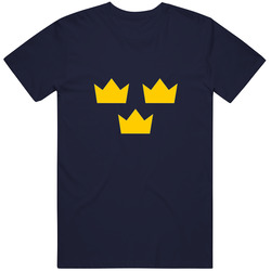 Team Sweden Crowns Olympic Sochi Hockey Logo T Shirt