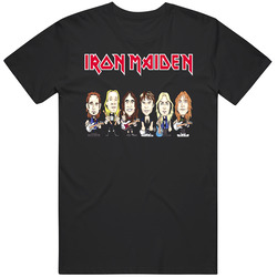 Iron Maiden Rock Band Group Cartoon T Shirt