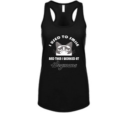 Wegmans I Used To Smile Then I Worked There Funny Occupation Tanktop