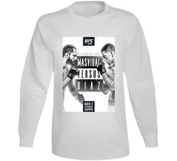 Masvidal Vs Diaz Ufc 244 Fight Poster Distressed Look Fan Long Sleeve T Shirt