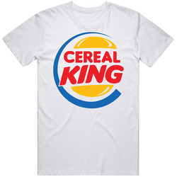 Cereal King Burger Restaurant Logo Parody Funny Food T Shirt