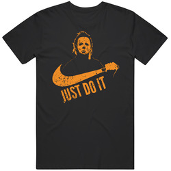 Just Do It Michael Myers Halloween Swoosh Logo Parody T Shirt Just Do It Michael Myers Halloween Swoosh Logo Parody T Shirt