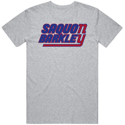 Saquon Barkley Ny New York Nyg Football Rookie Player Fan Logo Mashup T Shirt