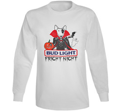 Bud Light Fright Night Halloween Spuds Mackenzie Long Sleeve T Shirt