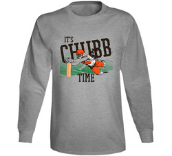 It's Chubb Time Nick Chubb Cleveland Football Fan Long Sleeve T Shirt
