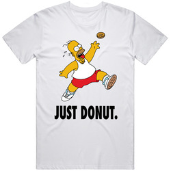 Just Donut Funny Homer Simpson Simpsons Cartoon Just Do It Logo Parody T Shirt