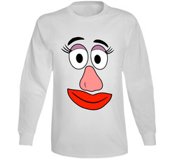 Mrs Potato Head Face Couples Halloween Costume Long Sleeve T Shirt