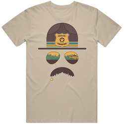 Super Troopers Trooper Face Silhouette Comedy Movie Fan T Shirt