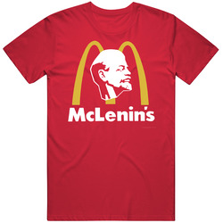 Mclenins Vladimir Lenin Russian Cccp Mcdonalds Logo Parody T Shirt