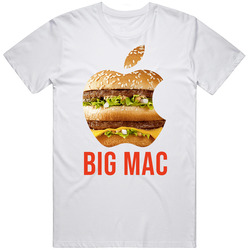 Big Mac Mcdonalds Burger Apple Logo Parody Mashup T Shirt