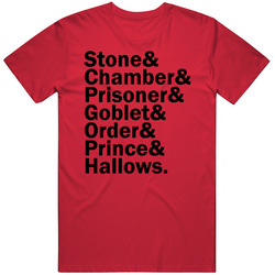 Harry Potter Film Titles And Name Helvetica List Trending Movie Tv Book Geek Fan T Shirt Harry Potter Film Titles And Name Helvetica List Trending Movie Tv Book Geek Fan T Shirt