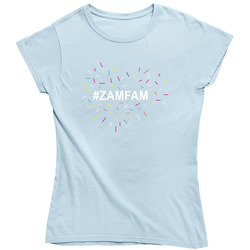 Rebecca Ramolo #zamfam Blue Trending Popular Youtube Personality Ladies T Shirt