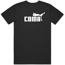 Coma Puma Logo Parody T Shirt
