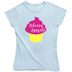 Rebecca Ramolo Pink Cupcake Trending Popular Youtube Personality Ladies T Shirt