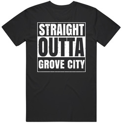 Straight Outta Grove City Pennsylvania City Compton Parody Grunge T Shirt