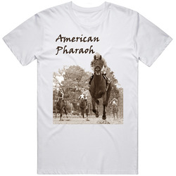 American Pharaoh Horse Race Sepia Text T Shirt American Pharaoh Horse Race Sepia Text T Shirt