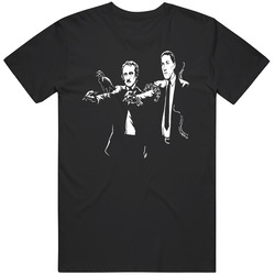 Edgar Allan Poe Pulp Fiction Guns Scene T Shirt