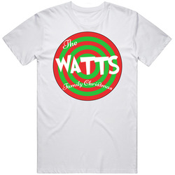 The Watts Family Christmas Last Name T Shirt