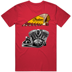 Indian Motorcycle Logo And Engine T Shirt