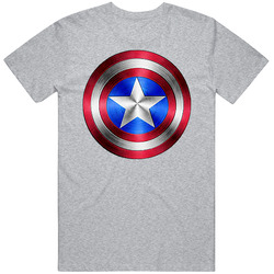 Captain America Shield 2016 - Men Light Gray T Shirt